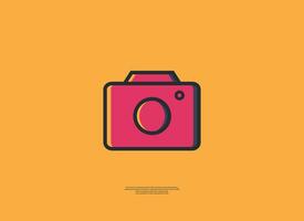 illustration vecteur graphique de icône caméra avec style minimaliste