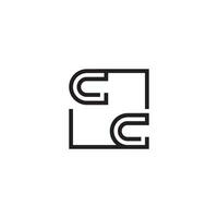 cc futuriste dans ligne concept avec haute qualité logo conception vecteur