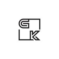 gk futuriste dans ligne concept avec haute qualité logo conception vecteur