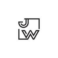 jw futuriste dans ligne concept avec haute qualité logo conception vecteur