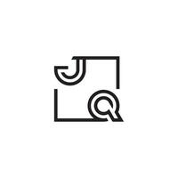 jq futuriste dans ligne concept avec haute qualité logo conception vecteur