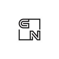 gn futuriste dans ligne concept avec haute qualité logo conception vecteur