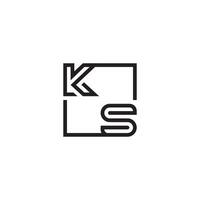 ks futuriste dans ligne concept avec haute qualité logo conception vecteur