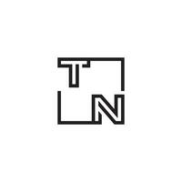 tn futuriste dans ligne concept avec haute qualité logo conception vecteur