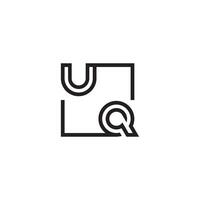 uq futuriste dans ligne concept avec haute qualité logo conception vecteur