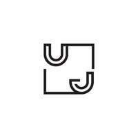 uj futuriste dans ligne concept avec haute qualité logo conception vecteur