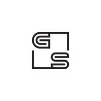 gs futuriste dans ligne concept avec haute qualité logo conception vecteur