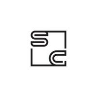 sc futuriste dans ligne concept avec haute qualité logo conception vecteur