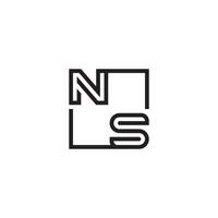 ns futuriste dans ligne concept avec haute qualité logo conception vecteur