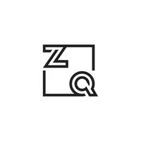 zq futuriste dans ligne concept avec haute qualité logo conception vecteur