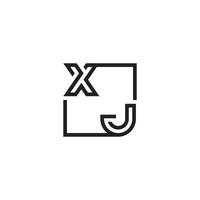 xj futuriste dans ligne concept avec haute qualité logo conception vecteur