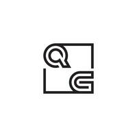 qg futuriste dans ligne concept avec haute qualité logo conception vecteur