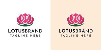 lettre np et pn lotus logo ensemble, adapté pour affaires en relation à lotus fleurs avec np ou pn initiales. vecteur