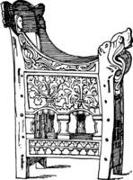 norvégien stalle ancien illustration. vecteur