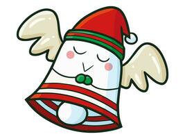 kawaii dessin animé personnage avec une Père Noël chapeau sur il vecteur