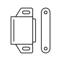 magnétique capture Matériel meubles raccord ligne icône vecteur illustration