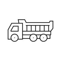 un camion jouet enfant bébé enfant ligne icône vecteur illustration
