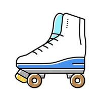 rouleau patins enfant loisir Couleur icône vecteur illustration