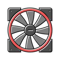 Ventilateurs jeu PC Couleur icône vecteur illustration