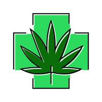médecine cannabis Couleur icône vecteur illustration