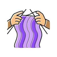 tricot mains tricot la laine Couleur icône vecteur illustration