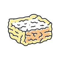 riz croustillant traite nourriture casse-croûte Couleur icône vecteur illustration