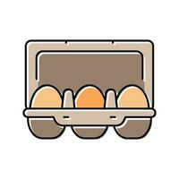 Oeuf boîte poulet Couleur icône vecteur illustration