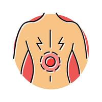 persistant retour douleur maladie symptôme Couleur icône vecteur illustration