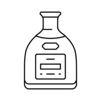 Tequila verre bouteille ligne icône vecteur illustration