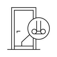 Brouillon bouchon garage outil ligne icône vecteur illustration