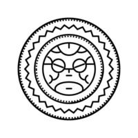 maori tatouage art ancien ligne icône vecteur illustration