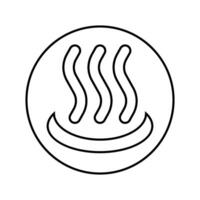 chaleur symbole ligne icône vecteur illustration