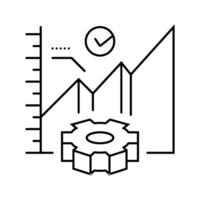 Efficacité amélioration fabrication ingénieur ligne icône vecteur illustration