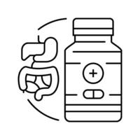 gastro-intestinal médicaments ligne icône vecteur illustration