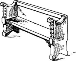 milieu âge banc, ancien illustration vecteur