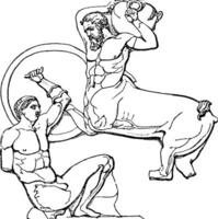 illustration vintage de centaure. vecteur