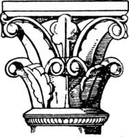 roman capital, un architectural style de médiéval L'Europe , ancien gravure. vecteur