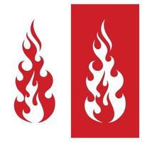 feu logo modèle flamme symbole icône vecteur