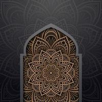fond islamique premium, adapté pour carte de voeux, affiche et bannière. illustration vectorielle vecteur