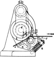 ceinture Coupe machine ancien illustration. vecteur