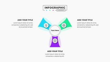 vecteur affaires infographie présentation éléments avec 3 pas ou les options