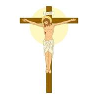la crucifixion de jésus christ vecteur