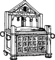 chaise de saint pierre bras chaise, ancien illustration vecteur