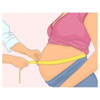 médecin mesurant le ventre de sa patiente enceinte