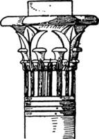 égyptien capital, philae, ancien gravure. vecteur