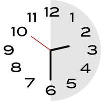 icône de l'horloge analogique à 2 heures et demie vecteur