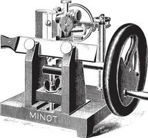 microtome, ancien gravure. vecteur