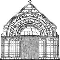 archivolte, ancien gravure. vecteur