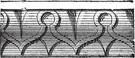 sculpté des rayons de cœur ou cœur conception sur ornemental moulures, ancien gravure. vecteur