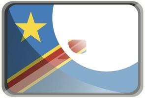 vecteur illustration de démocratique république de Congo drapeau sur blanc Contexte.